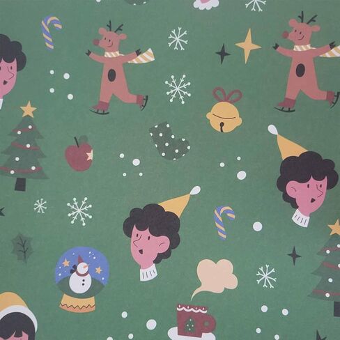 ورقة ورق تغليف عيد الميلاد من فايادا، ورق تغليف الهدايا لعيد الميلاد، 6 أوراق 3 أنماط من ورق تغليف كرافت لحفلات أعياد الميلاد الفاخرة، 20 × 28 بوصة لكل ورقة مطوية in Kuwait