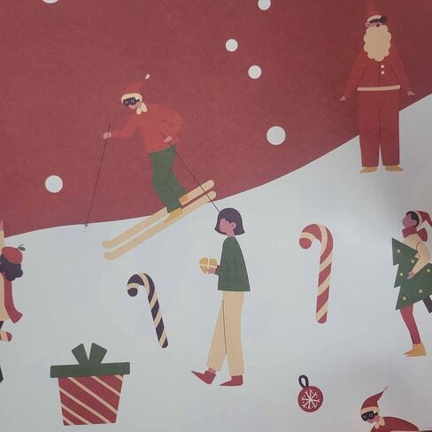 ورقة ورق تغليف عيد الميلاد من فايادا، ورق تغليف الهدايا لعيد الميلاد، 6 أوراق 3 أنماط من ورق تغليف كرافت لحفلات أعياد الميلاد الفاخرة، 20 × 28 بوصة لكل ورقة مطوية in Kuwait