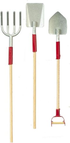 Dollhouse Miniature 1:12 Scale 3 Pc Garden Tools Set #Ma1034 in Saudi Arabia