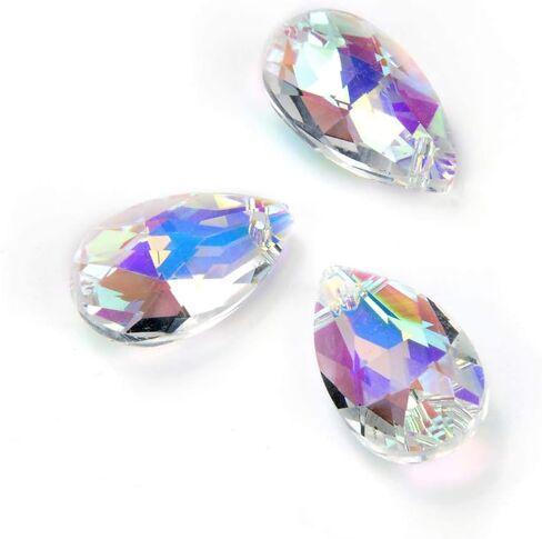 20 قطعة قلادة ثريا كريستالية على شكل كمثرى تشيكية من Suncatcher 22 مم (0.87 بوصة) خرز قطرة جوهرة الميلاد باللون الأزرق الفاتح لصنع المجوهرات CCE-14 in Kuwait
