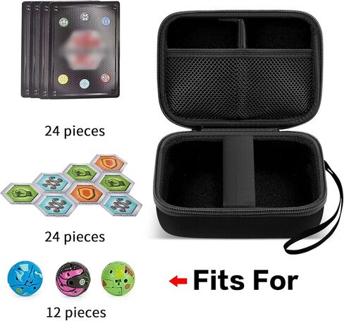 حافظة متوافقة مع مجسمات شخصيات باكوجان القابلة للتجميع، حامل تخزين الالعاب لباكوكورز، بطاقات القدرات والشخصيات، حاوية منظمة لحمل 12 كرة (صندوق فقط) in Kuwait