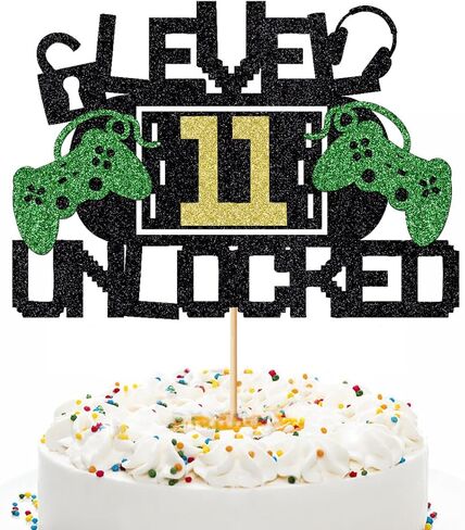 Qerleny Level 11 Unlock Cake Toppers Video Game Cake Toppers children's video game birthday decoration supplies Y in Kuwait