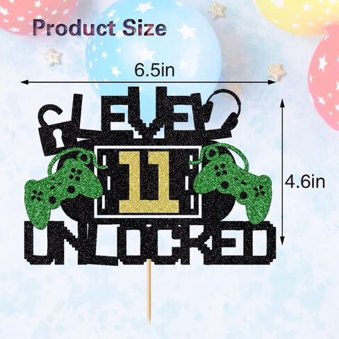 Qerleny Level 11 Unlock Cake Toppers Video Game Cake Toppers children's video game birthday decoration supplies Y in Kuwait