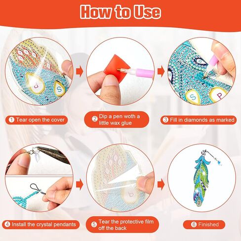 15 Pcs Christmas Diamond Painting Keychains - DIY Santa Claus, Elf Ornaments - 5D Full Ornaments Hanging Kit for Kids Diamond Art Key Rings and Decor… in Saudi Arabia