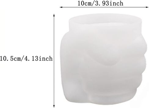 ONNPNN قبضة شكل زهرة وعاء سيليكون العفن، إشارات إبداعية مزهرية ايبوكسي الراتنج قوالب ، 3D اليد مجوهرات حامل القلم حامل الحاويات ، النباتات النضرة وعاء الإسمنت العفن لصب ديكور المنزل in Kuwait