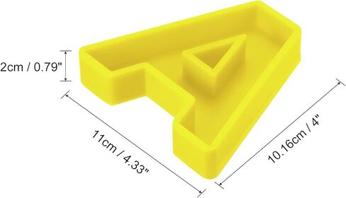 MECCANIXITY 4 Inch Large 3D Alphabet Letter Mold, Silicone Resin Letter Mold for Epoxy Resin Art DIY Crafts Decoration S Yellow in Saudi Arabia