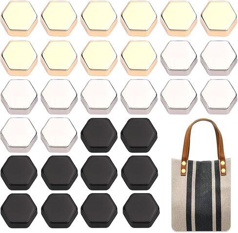 30 قطعة من مسامير جلدية مسامير معدنية الأزرار السداسية مع براغي لحقيبة الظهر الجلدية اكسسوارات الحرف اليدوية in Kuwait