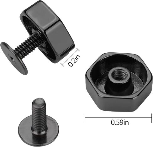 30 قطعة من مسامير جلدية مسامير معدنية الأزرار السداسية مع براغي لحقيبة الظهر الجلدية اكسسوارات الحرف اليدوية in Kuwait