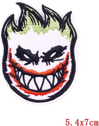 Punk Skull Embroidery Cloth Stickers DIY Adhesive Clothing Kids Patches Ironing Clothes Patches Hot Adhesive Patches Clothes Alien Patches Rock Skull Ironing Parches Accessories in Saudi Arabia