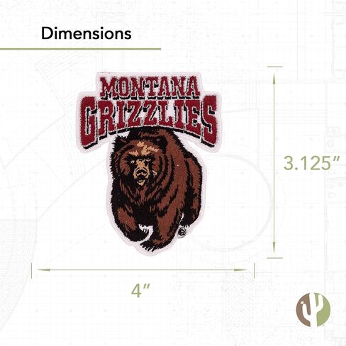 University of Montana Patch Grizzlies UM Griz UMont Embroidered Patches Applique Sew or Iron On Blazer Jacket Bag (Patch - Design A) in Saudi Arabia