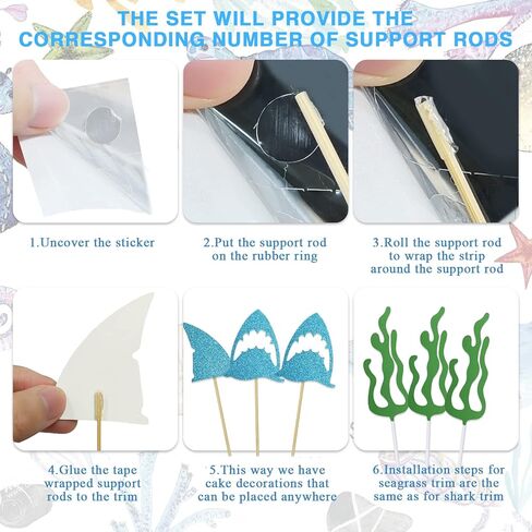 28 قطعة من أعلى كعكة القرش، طبقة علوية لكعكة عيد الميلاد ذات طابع المحيط، طبقة علوية لكعكة زعانف القرش in Kuwait