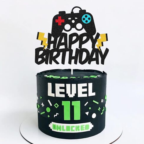 لعبة فيديو كعكة توبر عيد ميلاد سعيد كعكة الديكور مستوى مفتوح كعكة ديكور اللعب تحكم مستوى أعلى موضوع للبنين بنات bday استحمام الطفل الحدث لوازم الاحتفال in Kuwait