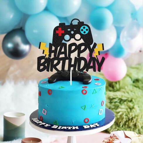 لعبة فيديو كعكة توبر عيد ميلاد سعيد كعكة الديكور مستوى مفتوح كعكة ديكور اللعب تحكم مستوى أعلى موضوع للبنين بنات bday استحمام الطفل الحدث لوازم الاحتفال in Kuwait