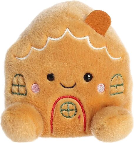 Aurora® Adorable Palm Pals™ Darlene Gingerbread House™ Stuffed Animal - Pocket-Sized Fun - On-The-Go Play - Brown 5 Inches in Saudi Arabia