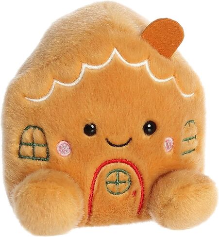 Aurora® Adorable Palm Pals™ Darlene Gingerbread House™ Stuffed Animal - Pocket-Sized Fun - On-The-Go Play - Brown 5 Inches in Saudi Arabia