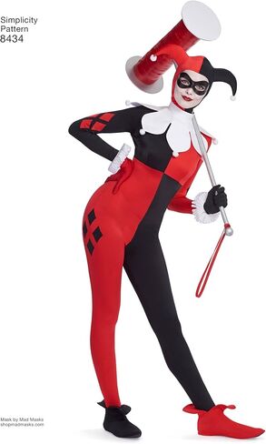 نمط 8434 AA Misses' DC Comics Bombshell Harley Quinn SEWING PATTERN، مقاس 10-18 in Saudi Arabia