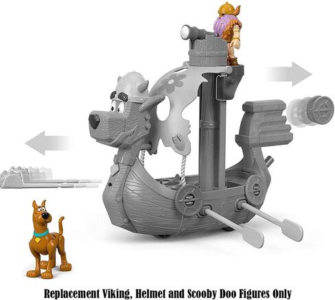 قطع غيار لطقم لعب سفينة الفايكينج سكوبي دو - GBM51 ~ قطع غيار فايكنج وخوذة، وأشكال سكوبي دو in Kuwait