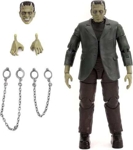 Jada Toys Universal Monsters 6" Frankenstein Action Figure, Toys for Kids and Adults, 31958, Black in Saudi Arabia