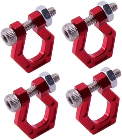 RCATM 8 قطع 1:10 RC Rock Crawler Trailer هوك معدني للجر الأمامي والخلفي قضيب إنقاذ مزلاج ينطبق على محوري scx10 Tiangong cc01 D90 D110 TF2 (أحمر) in Kuwait