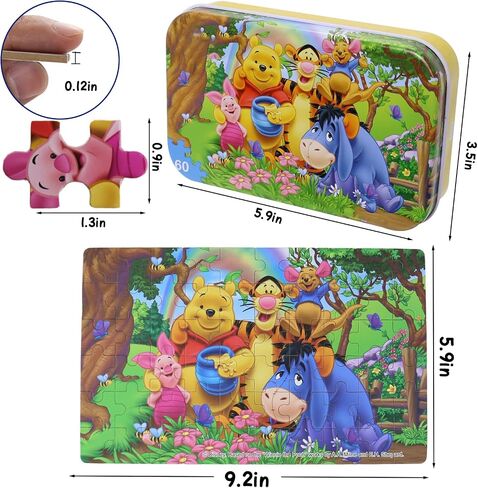 60 Pieces Spiderman Jigsaw Puzzles in a Metal Box for Kids Age for 4-8 Boys Girls Toy Puzzles Children Learning Educational Puzzles Toy(0669) in Saudi Arabia