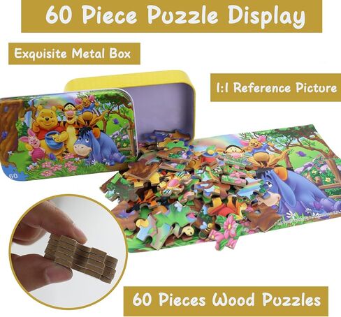 60 Pieces Spiderman Jigsaw Puzzles in a Metal Box for Kids Age for 4-8 Boys Girls Toy Puzzles Children Learning Educational Puzzles Toy(0669) in Saudi Arabia