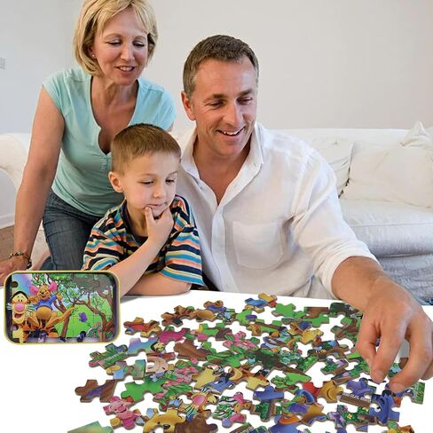 60 Pieces Spiderman Jigsaw Puzzles in a Metal Box for Kids Age for 4-8 Boys Girls Toy Puzzles Children Learning Educational Puzzles Toy(0669) in Saudi Arabia