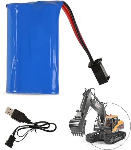 kolegend Remote Control Excavator Accessories 7.2V 400Mah Rechargeable Battery with USB Charger Cable for k103 rc Construction Vehicle in Kuwait