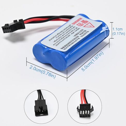 kolegend Remote Control Excavator Accessories 7.2V 400Mah Rechargeable Battery with USB Charger Cable for k103 rc Construction Vehicle in Kuwait
