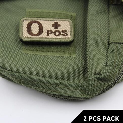 EJG 2pcs Hook and Loop Fastener Patch, Blood Type O+ Tactical Morale Embroidered Patches Badge Cool Punk Rock Music Skull Head for Caps Bags Backpacks Vest Military Uniforms Gears DIY Accessories in Kuwait