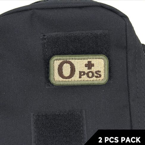 EJG 2pcs Hook and Loop Fastener Patch, Blood Type O+ Tactical Morale Embroidered Patches Badge Cool Punk Rock Music Skull Head for Caps Bags Backpacks Vest Military Uniforms Gears DIY Accessories in Kuwait