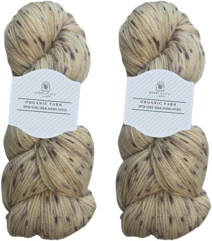 2PK Ipek Yolu Knit Yarn, Crochet Yarn, Silk Wool Blend, Multi-Color Yarn, Hand-Dyed, Organic, 200g, 800m, Oeko-TEX Certified (Citrus) in Kuwait