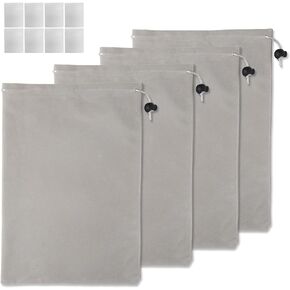 MUOUM Double Sided Adult Storage Toy Bags Set (8 pieces in 3 sizes) Microfiber Drawstring Bag Toy Storage Adult Organizer Adult Bag