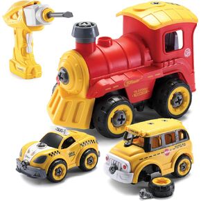 ألعاب البناء ︱ألعاب تفكيك البناء بمثقاب كهربائي ︱تحول إلى سيارة تحكم عن بعد ︱مركبات تفكيك 3 في 1 للأطفال الصغار والأولاد بعمر 3،4،5،6،7 سنوات ︱ألعاب شاحنة مثل in Kuwait