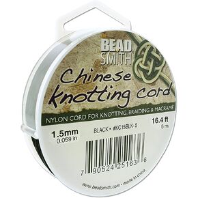 The Beadsmith Knot-it! Cord – Nylon Chinese Knotting Cord – Light Brown Color – 0.8mm Diameter – 15-Meter Spool – Use in Macrame, Kumihimo, Decorative Knots & Traditional Chinese Arts in Saudi Arabia