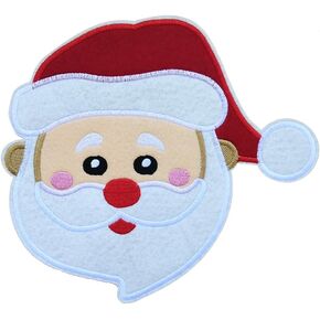 Large Size Christmas Candy Cane Embroidered Iron on Patch Felt Applique Xmas Jacket Accessories DIY