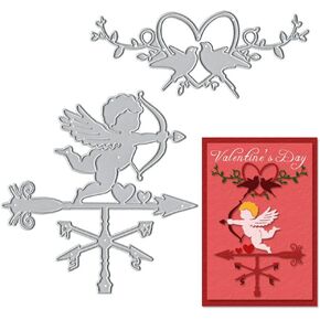 Love Heart Metal Cutting Dies for Card Making, Eiffel Tower Valentines Die Cuts Embossing Stencil Template Tool for Valentine's Day DIY Scrapbooking Paper Card and Photo Album Craft Decoration