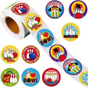 Sinmoe 500 Pcs Balls Stickers Sports Roll Stickers Party Favors Supplies Decorations DIY Labels Decals for Water Bottles Cards Envelopes Gifts, 8 Designs(Mixed Balls)