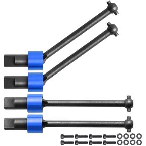 Metal Steel Drive Shaft Assembly Front & Rear 4-Pack Upgrades for 1/18 Traxxas LaTrax Teton Desert Prerunner SST, Replace Parts 7650 (Blue)