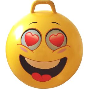 AppleRound Hippity Hoppity Hopball with Ball Pump, 18in/45cm Diameter for Age 3-7, Kangaroo Bouncer, Space Hopper Ball with Handle for Children, Printed Design (Ladybug) in Kuwait