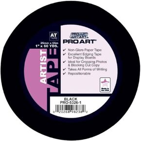 Pro Art Artist Tape, 1/2-Inch by 60-Yard, White, 1/2-inch x 60-Yard Roll