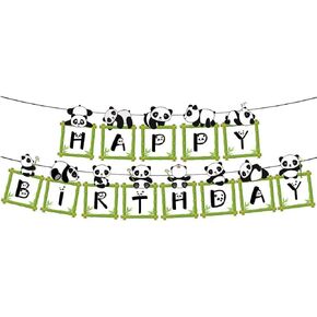 kungoon الباندا راية عيد ميلاد، الخيزران راية عيد ميلاد سعيد للبنين بنات الباندا عيد ميلاد الطفل دش الطرف، زينة عيد ميلاد للحيوانات الباندا المائية. (الخيزران) in Kuwait