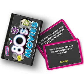 Gift Republic Awesome 80s Movie Trivia 100 Cards Questions Game, Multicolor, GR490122 in Kuwait