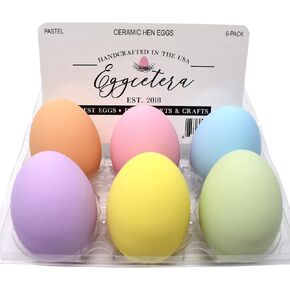 Ceramic Nest Eggs 6-Pack (Brown)