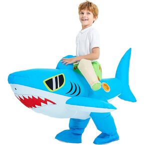 KOOY Inflatable Costume, Ride on Shark Halloween Costumes, Blow up Shark Costume for Holiday, Party in Kuwait