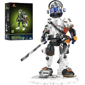 مجموعات بناء روبوت JMBricklayer Mecha للبالغين 70133، نموذج عرض محارب مرن مع قاعدة، لعبة ميكانيكية معركة رائعة للأولاد والبنات، فكرة هدايا عرض أنيقة قابلة للتجميع (1300 قطعة) in Kuwait