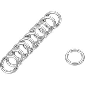 uxcell Metal O Ring 25 مم (0.98 بوصة) ID 3.8 مم حلقات حديدية سمك لأجهزة DIY ملحقات برونزية لهجة 15 قطعة