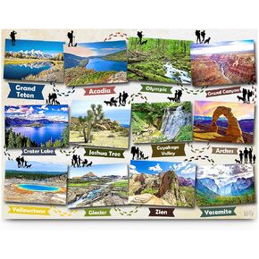National Parks Puzzle 1000 Pieces with Beautiful Design - Family Adventure Challenging Puzzle - USA National Park Gifts - 27 by 20 Inches in Saudi Arabia