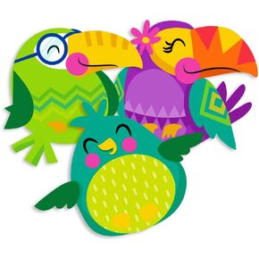 Eureka Back to School Multicolored Toucan Paper Cut-Out Decorations for Teachers, 36 pc, 5.5'' W x 5.5'' H in Saudi Arabia