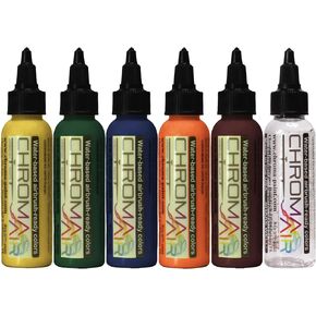 Water-Based Acrylic-Urethane Colors for Airbrush ChromaAir Paints Secondary Set 2oz in Saudi Arabia