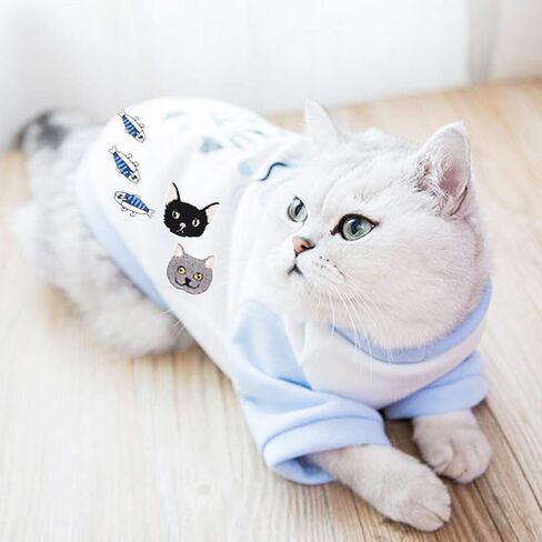 Woohome 20 PCS Cat and Fish Iron On Patches Assorted Cute Kitten Mini Cats Sew On Patches DIY Decoration or Repair, Embroidered Appliques for Clothing Backpacks Jeans T-Shirt Caps Shoes in Saudi Arabia